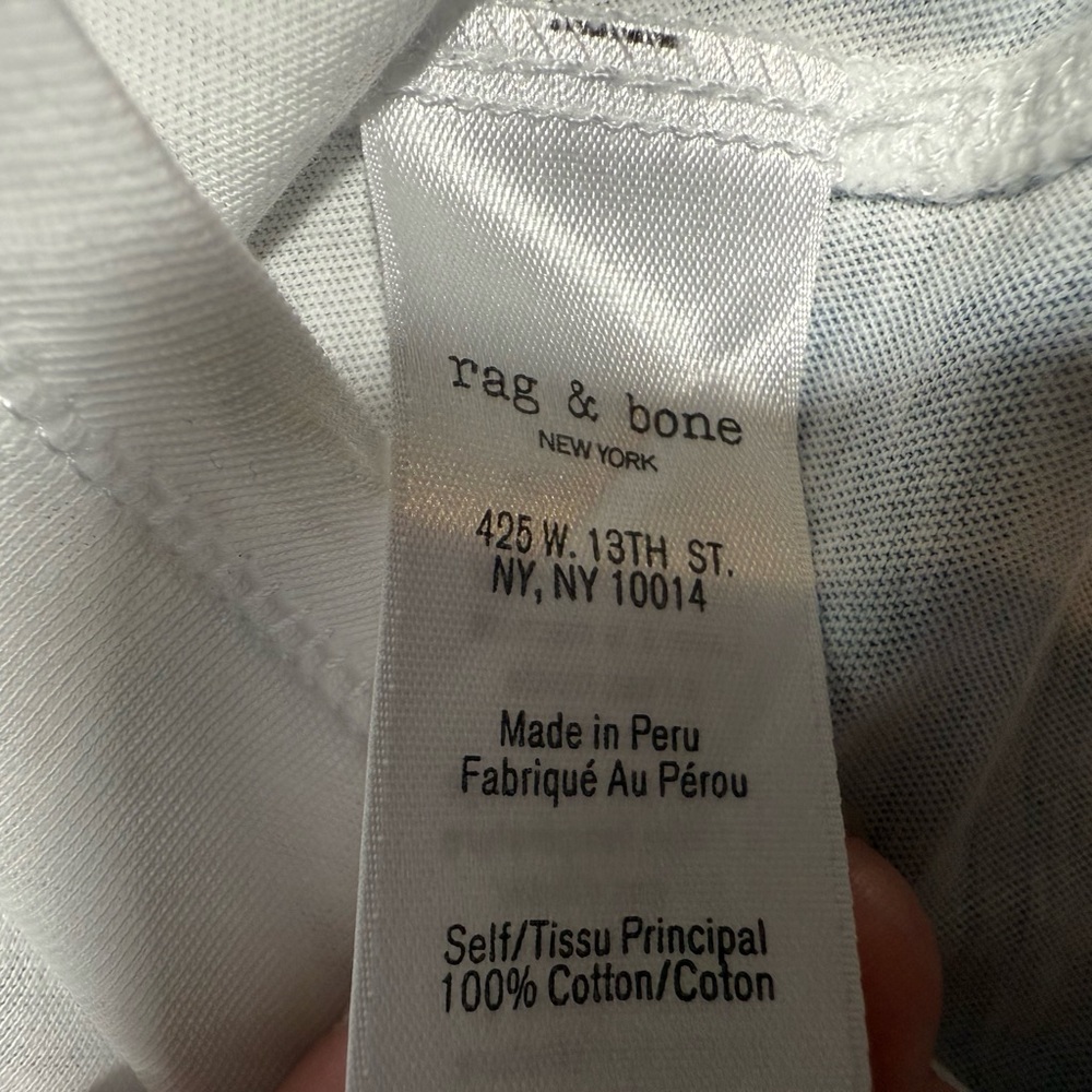 Rag & Bone Blue and White Striped Long Sleeve Tee - Picture 6 of 7